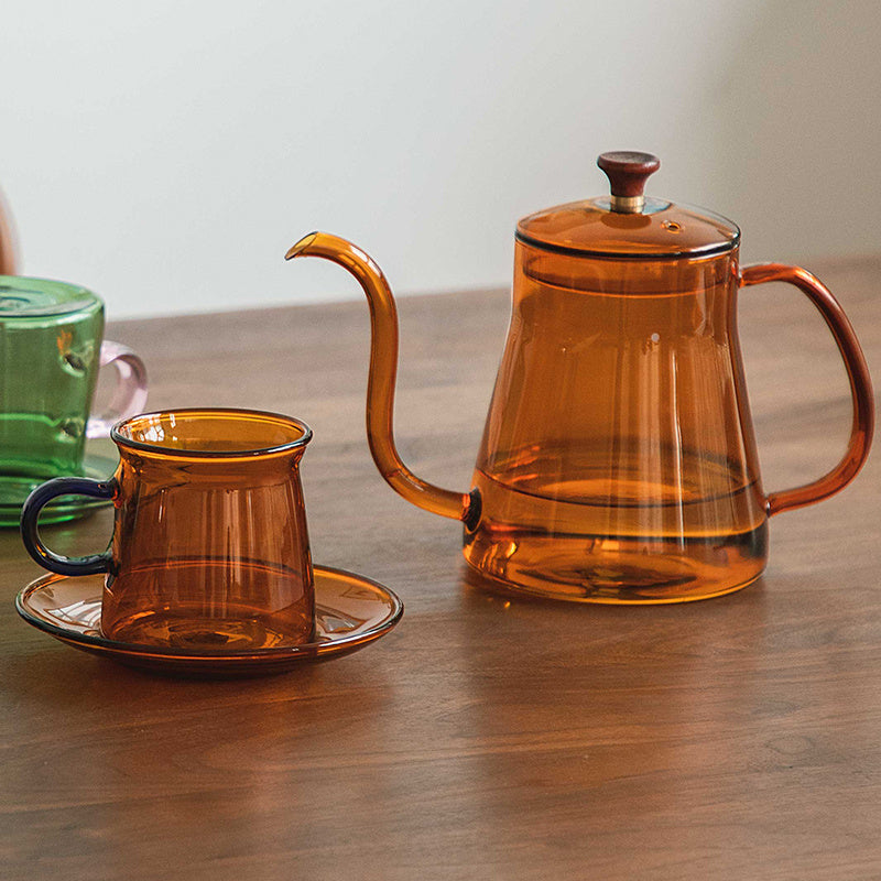 Colored Glass Tea Pot (cup option) - Cupify
