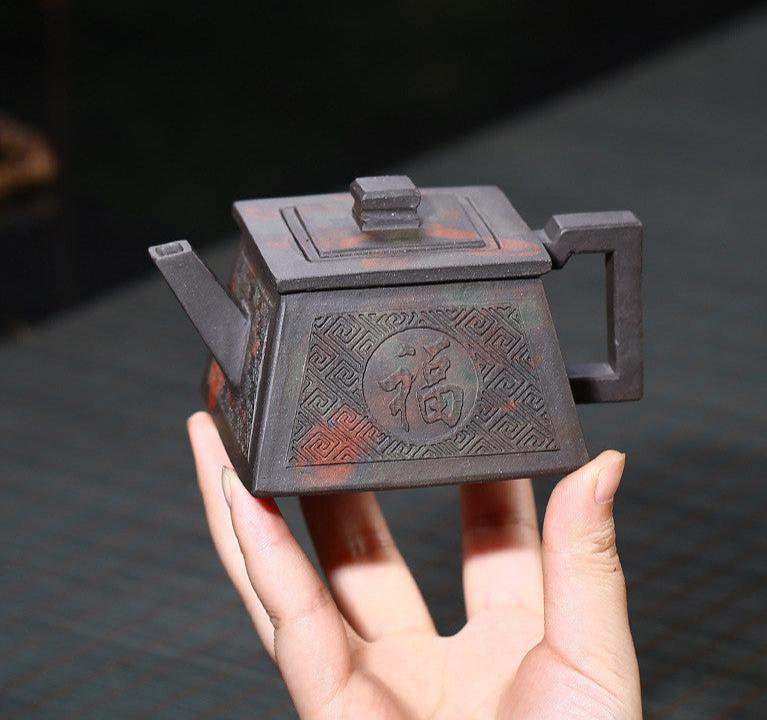 Traditional Hand Made Clay Fu Shou Teapot - Cupify