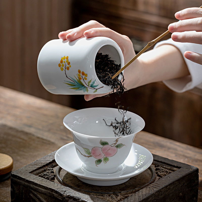 Hand Painted Ceramic Tea Storage Pot - Cupify
