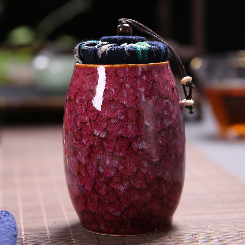 Kiln Fired Ceramic Glazed Tea Storage Pot - Cupify
