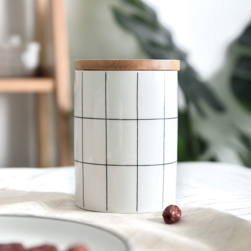 Stylish Round Ceramic Airtight Tea Storage Jar - Cupify