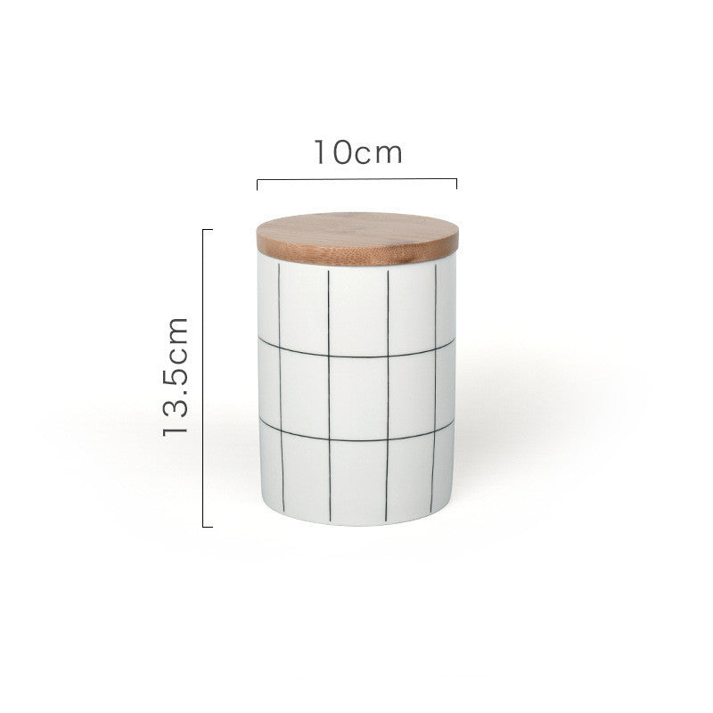 Stylish Round Ceramic Airtight Tea Storage Jar - Cupify