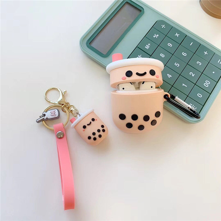 Boba Milk Tea Key Chain and Airpod Case