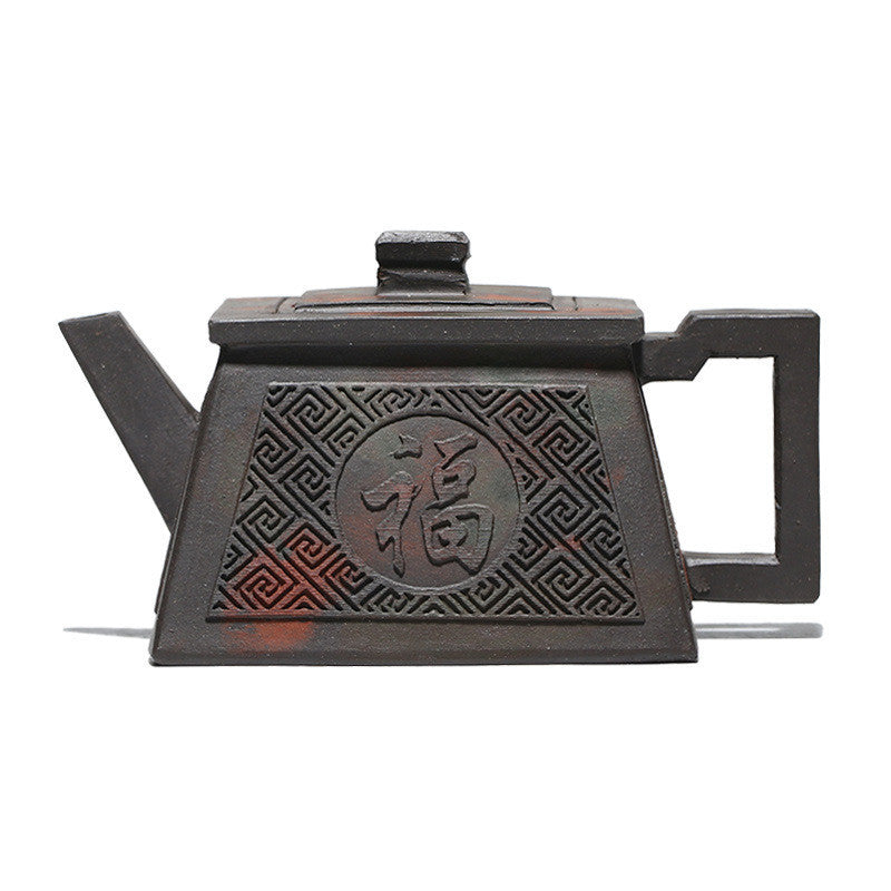 Traditional Hand Made Clay Fu Shou Teapot