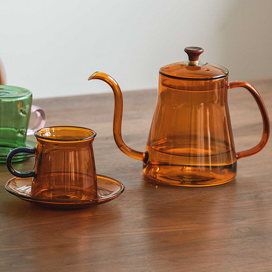 Colored Glass Tea Pot (cup option)