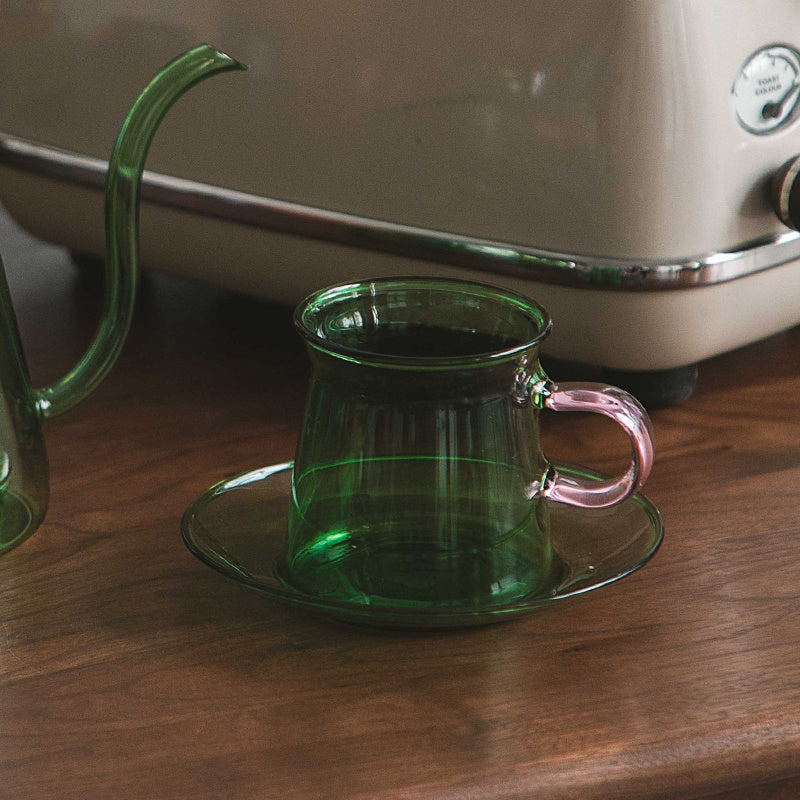 Colored Glass Tea Pot (cup option)