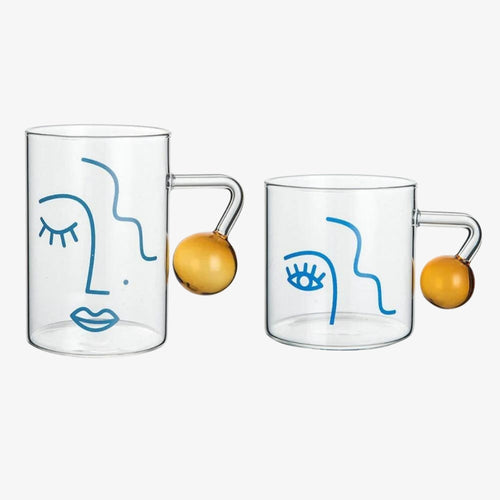 Abstract Glass Mug