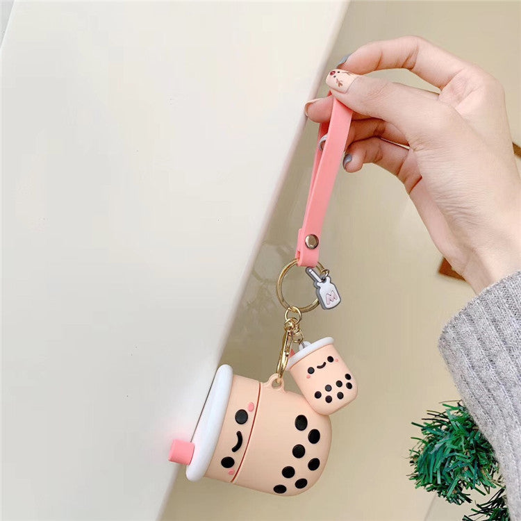 Boba Milk Tea Key Chain and Airpod Case