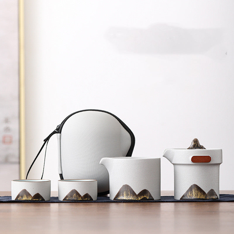 Portable travel tea set