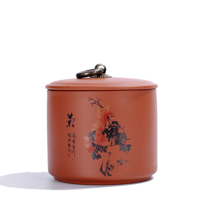 Clay Pottery Hand Painted Tea Storage Pots