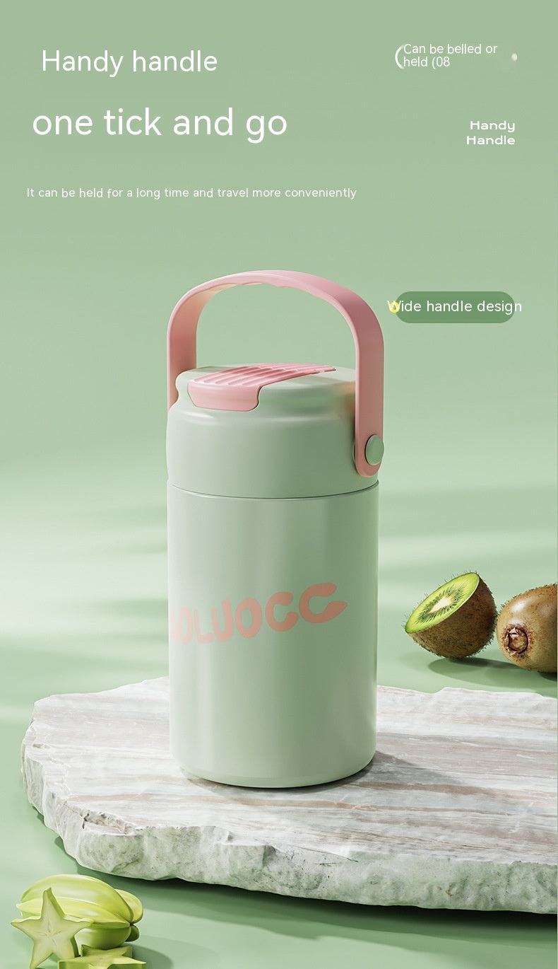 Girls' Good-looking Tea Water Separation Stainless Steel Vacuum Cup Portable Water Cup