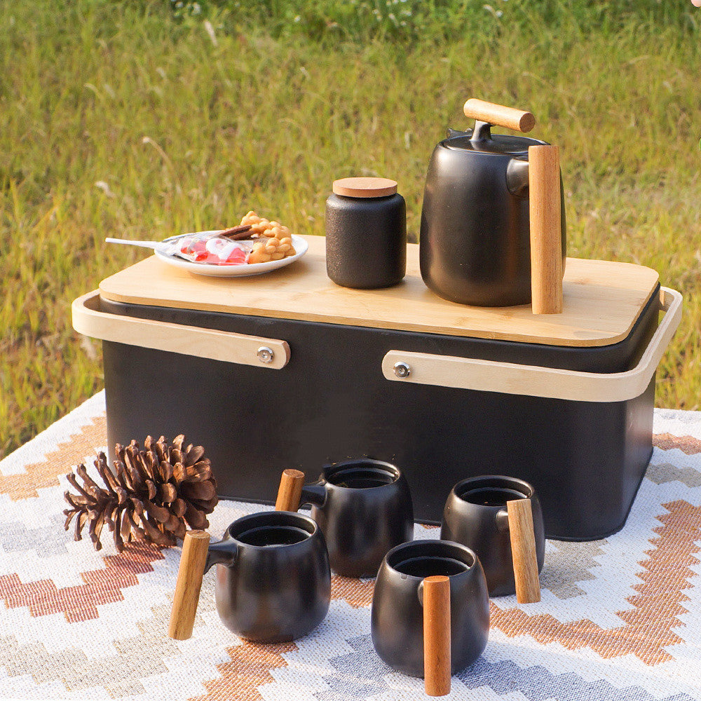 Pastoral Style Portable Tea Set