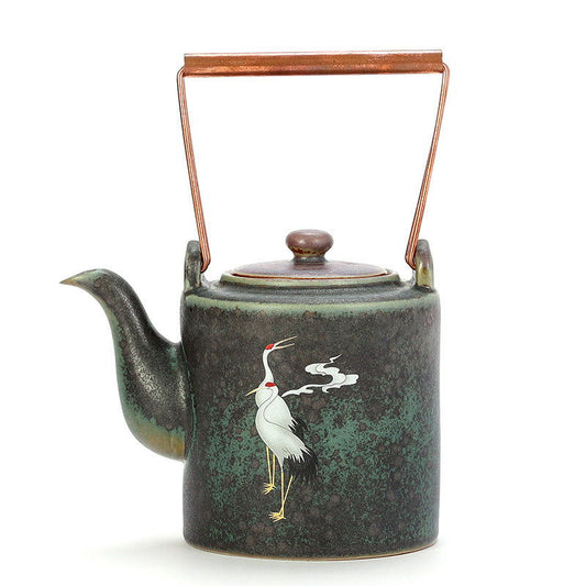 Ceramic Crane Chengxiang Retro Tea Pot - Cupify Cupify