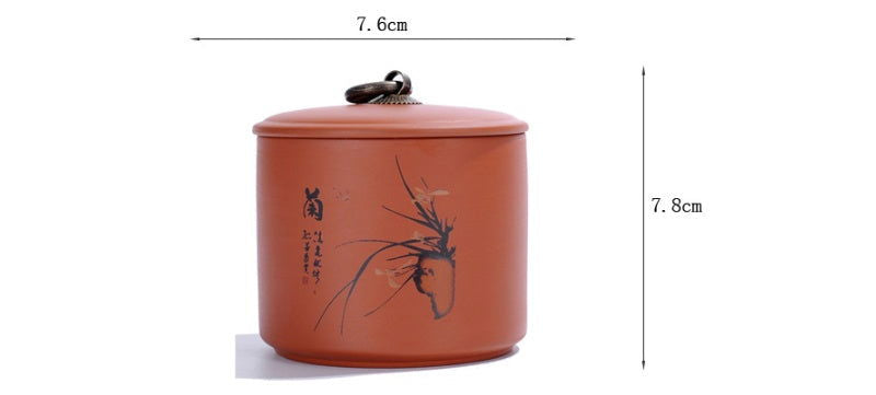 Clay Pottery Hand Painted Tea Storage Pots - Cupify