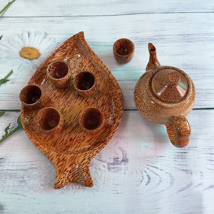 Coconut Leaf Shaped Tea Set - Cupify