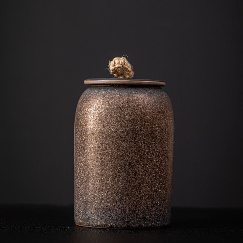 Gilt Iron Glazed Tea Pot Ceramic Airtight Pot Medium - Cupify