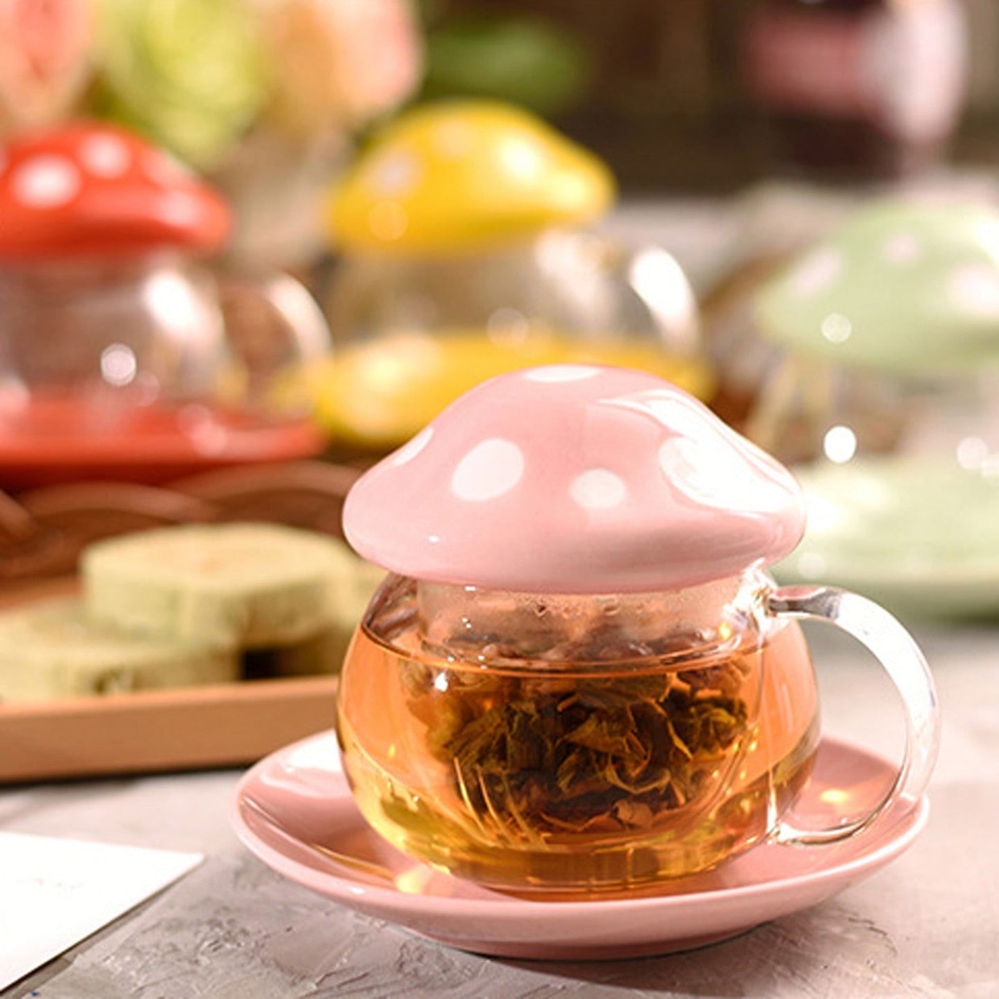 Glass Mushroom Tea Infuser - Cupify