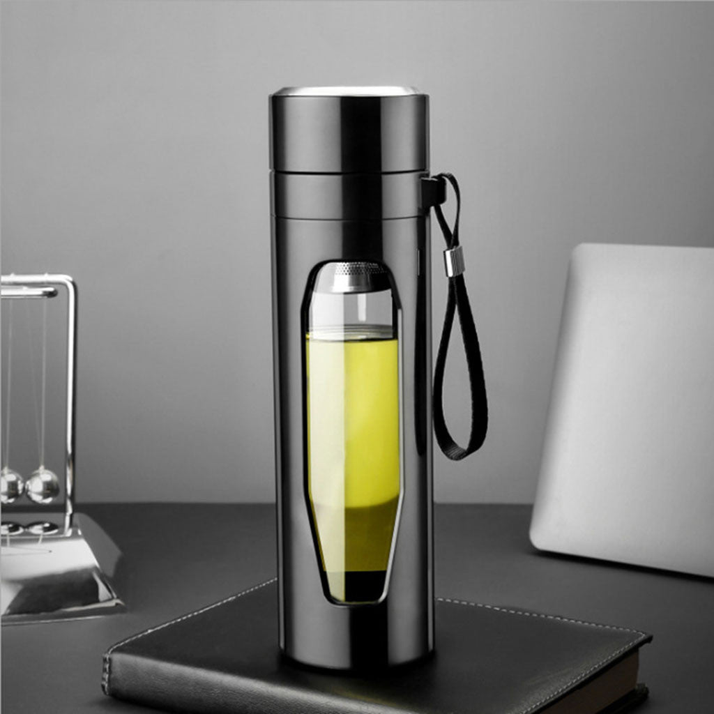 Glass Water Bottle Coffee Tea Cup Infuser With Lid Filter - Cupify