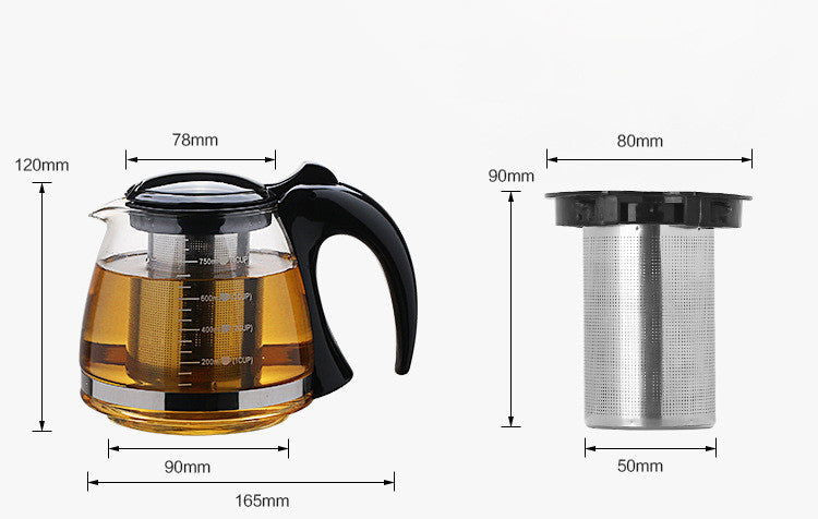 Heat resistant glass teapot 1200ml - Cupify