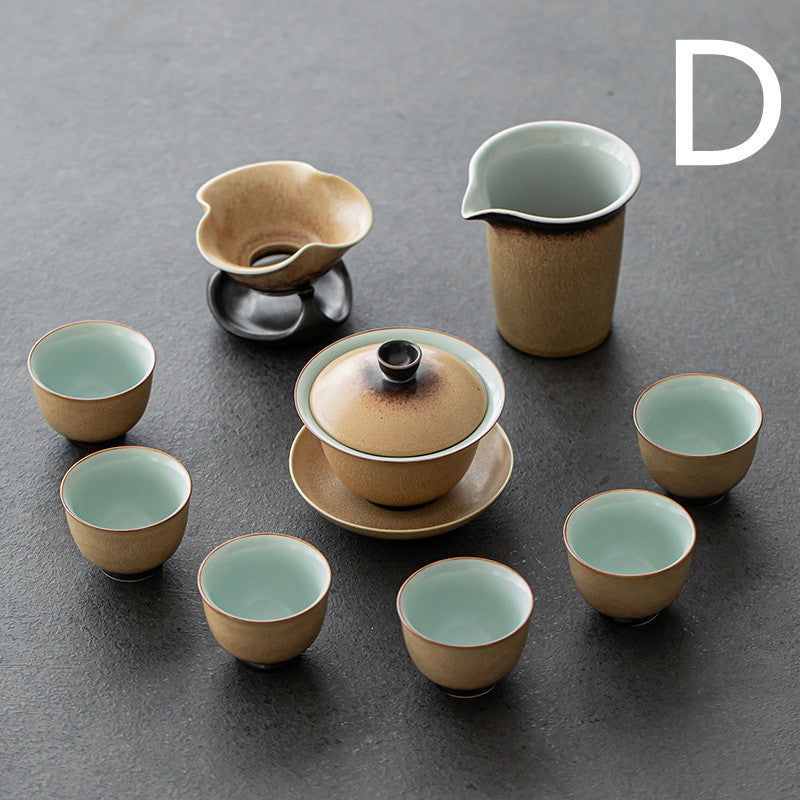 Kiln Glazed Side Handle Pot and Cups Tea Set - Cupify