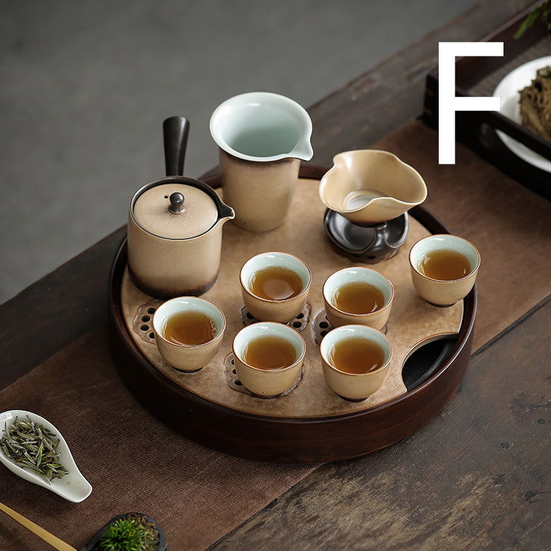 Kiln Glazed Side Handle Pot and Cups Tea Set - Cupify