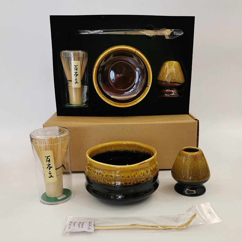 Japanese Handmade Matcha Tea Set Of Four