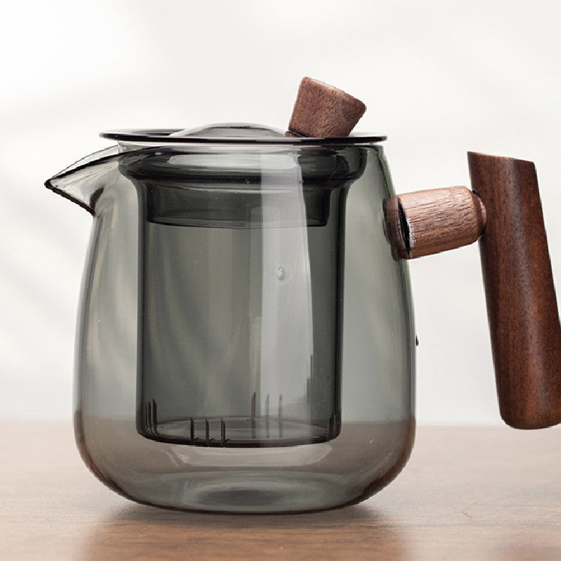 Modern Glass Tea Pot (and cups) with Integrated Infuser