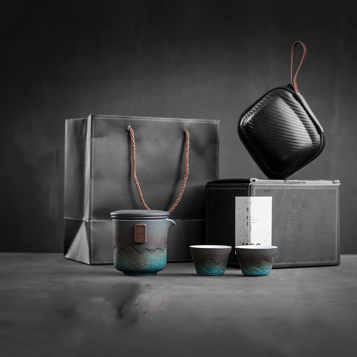 Ceramic Japanese Portable Travel Tea Set