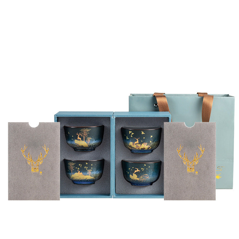 Color Glazed Ceramic Tea Set