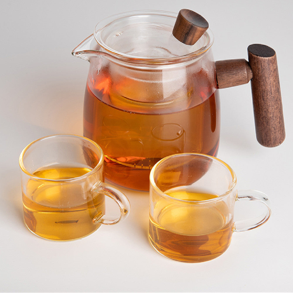 Modern Glass Tea Pot (and cups) with Integrated Infuser