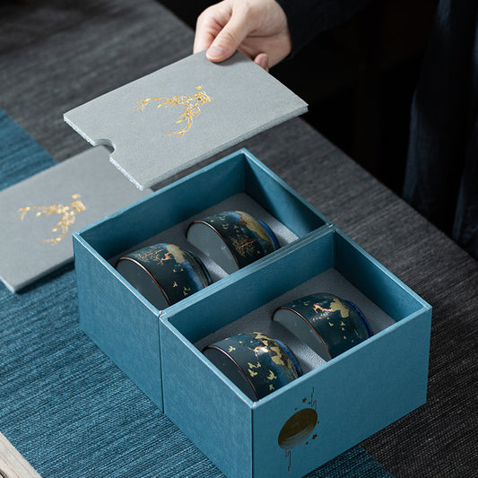Color Glazed Ceramic Tea Set Cupify