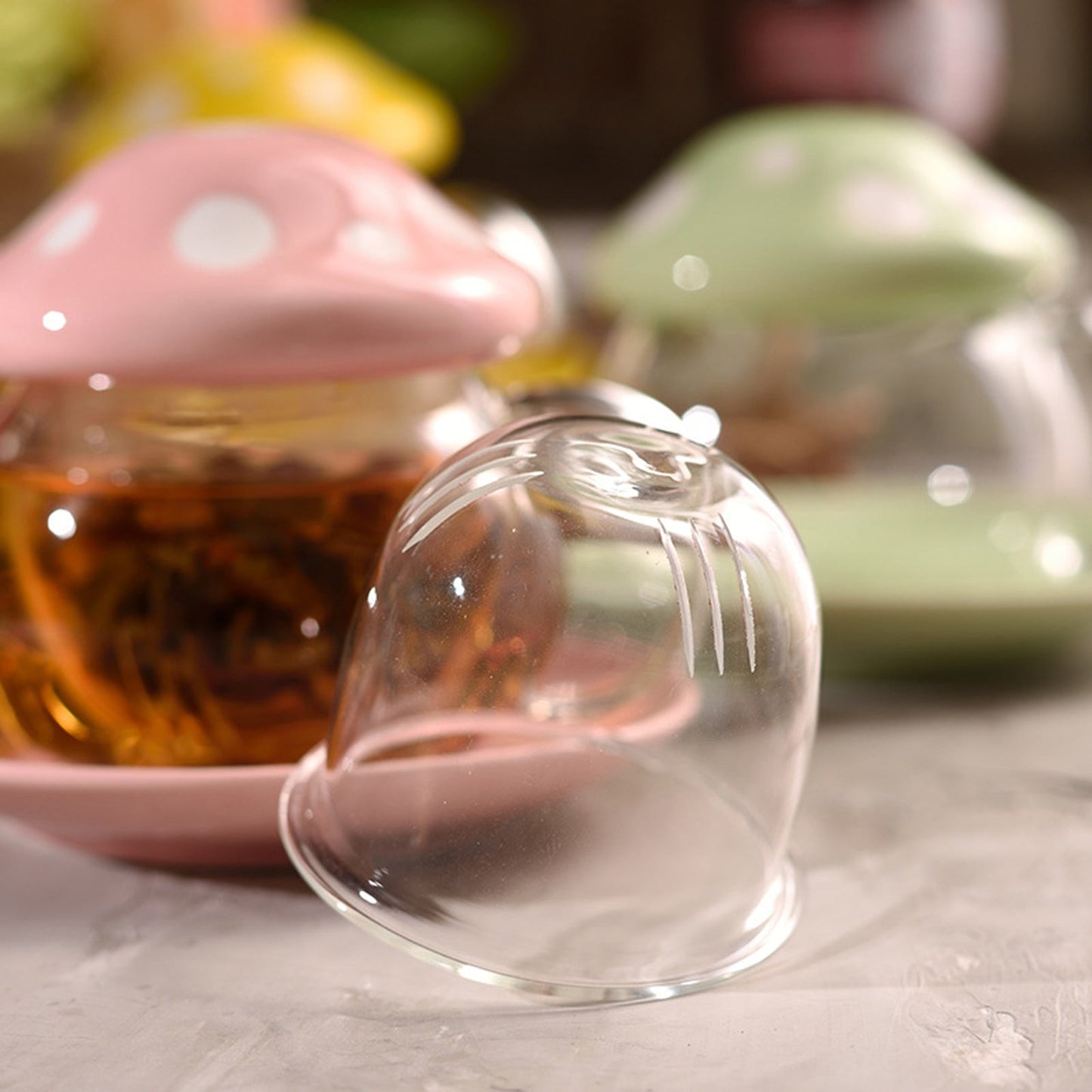 Glass Mushroom Tea Infuser