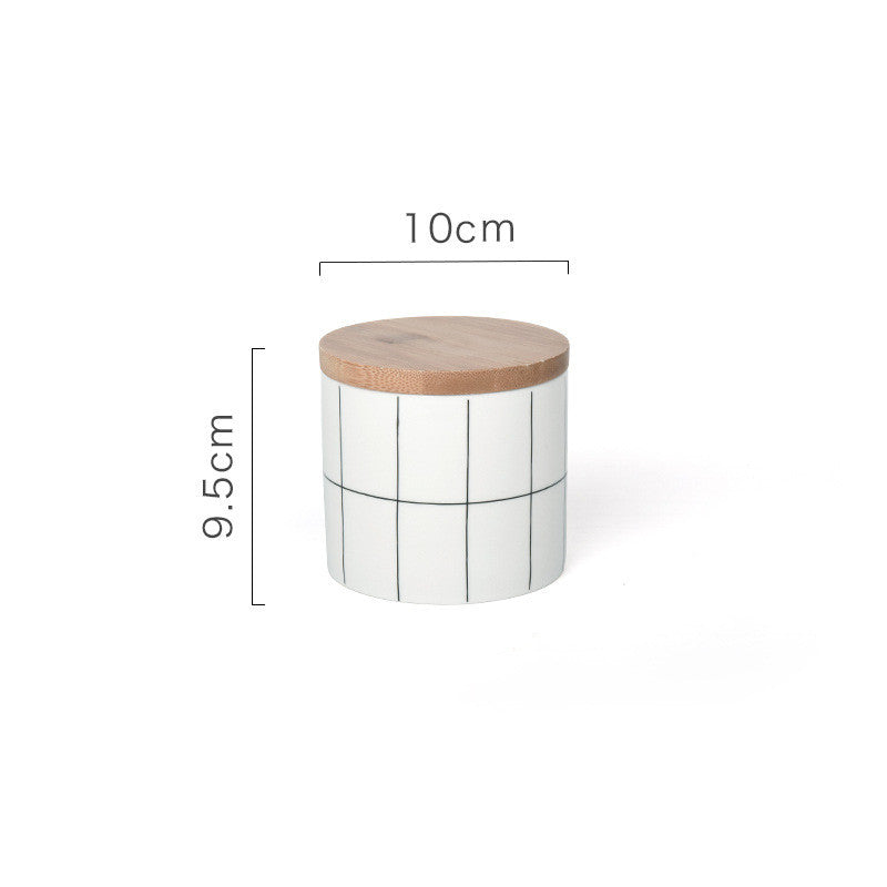 Stylish Round Ceramic Airtight Tea Storage Jar