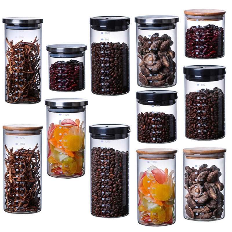 Glass Storage Coffee Tea Airtight Jar