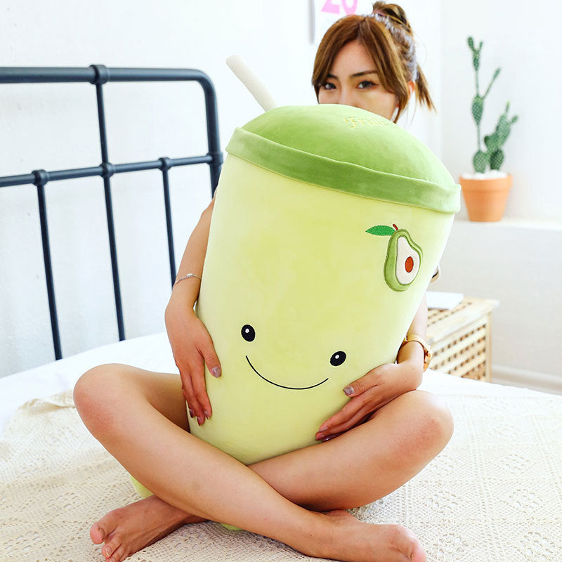 Bubble Milk Boba Tea Fruit Pillow Sooo Cute and Soft