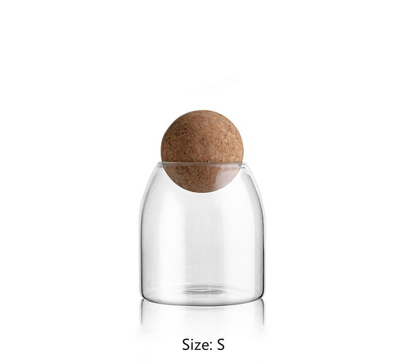 Modern Cork & Glass Tea Storage Jar