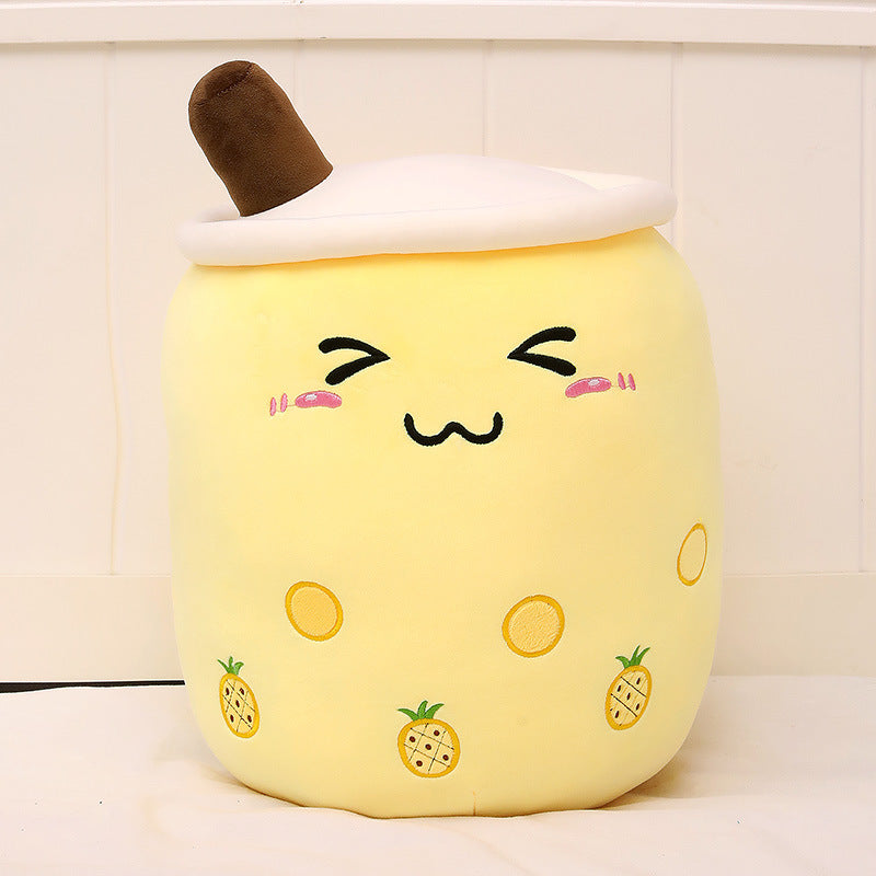 Bubble Milk Boba Tea Fruit Pillow Sooo Cute and Soft - Cupify