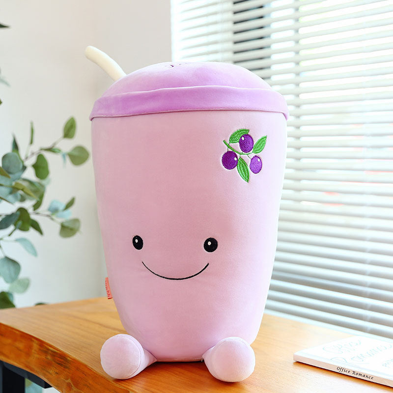 Bubble Milk Boba Tea Fruit Pillow Sooo Cute and Soft