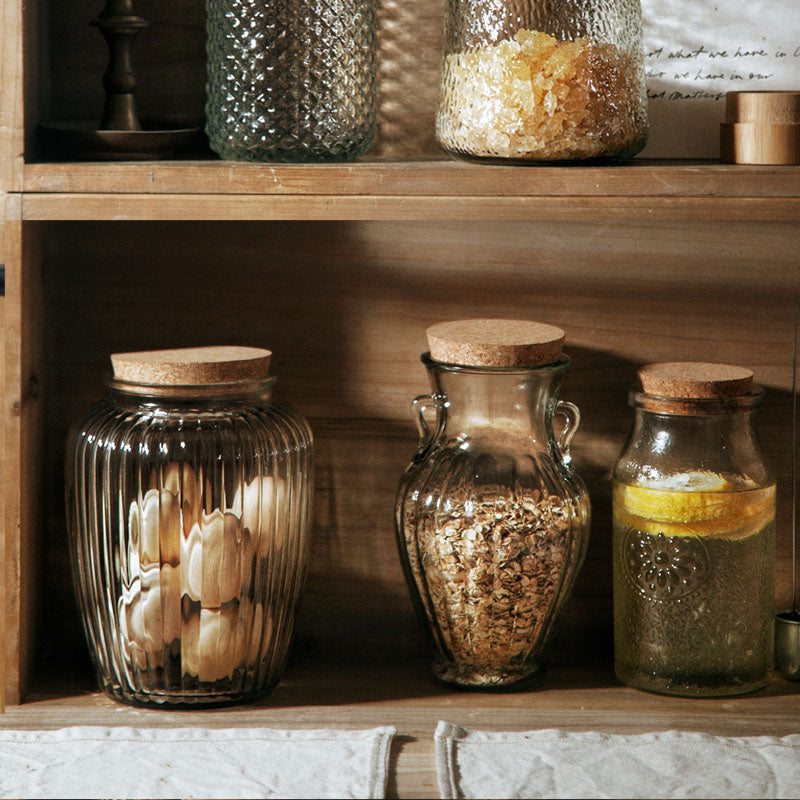  cupify Glass Airtight Jar European Style with Cork for loose leaf tea