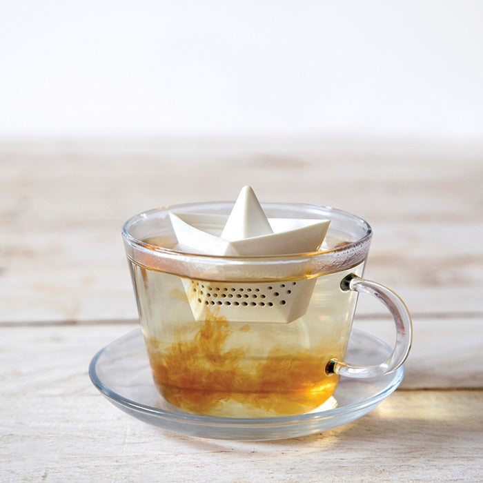 Floating Paper Boat Shaped Porcelain Tea Infuser - Cupify