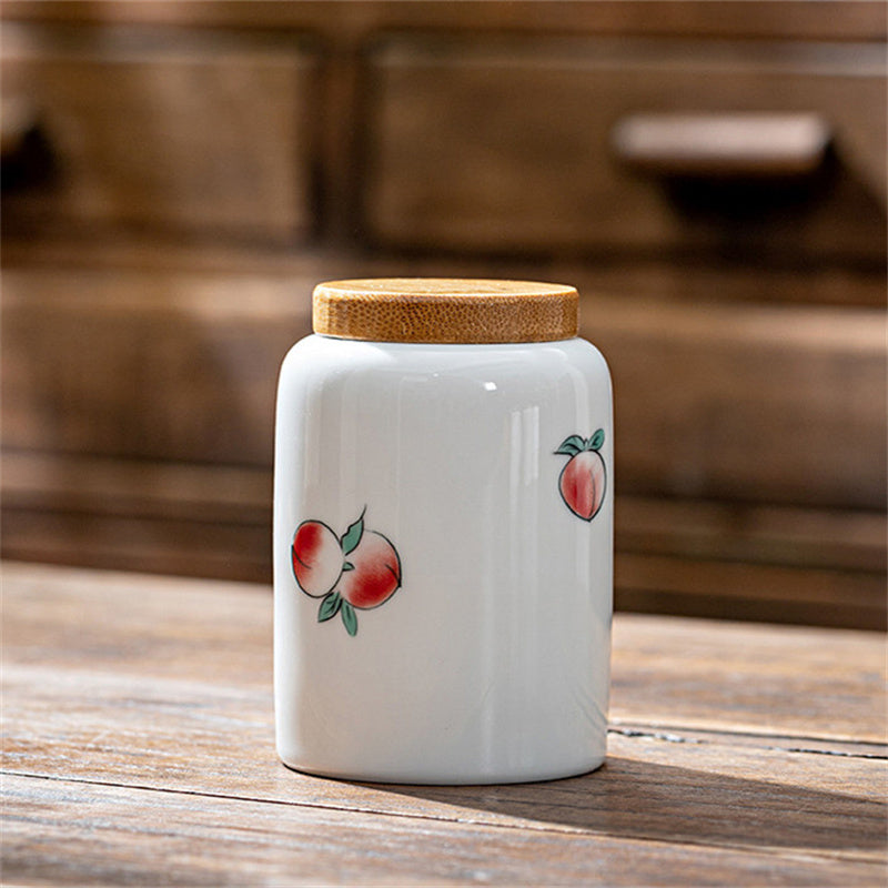 Hand Painted Ceramic Tea Storage Pot