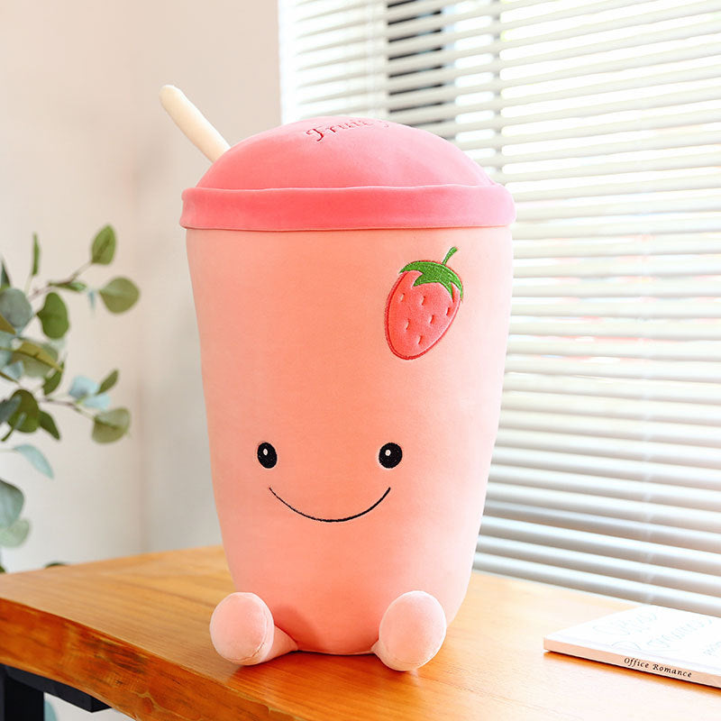 Bubble Milk Boba Tea Fruit Pillow Sooo Cute and Soft