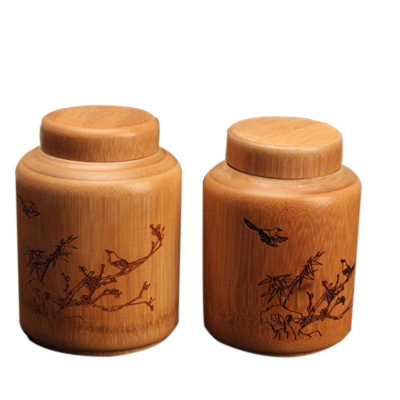 Natural Bamboo Tea Storage Pot - Cupify