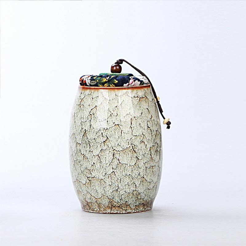 Kiln Fired Ceramic Glazed Tea Storage Pot