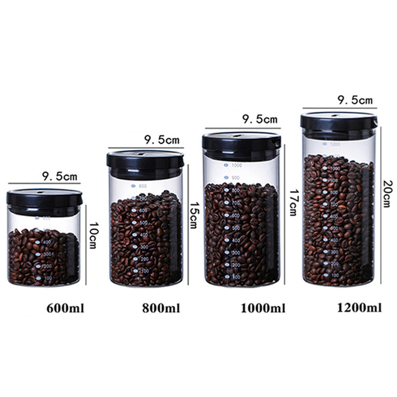 Glass Storage Coffee Tea Airtight Jar