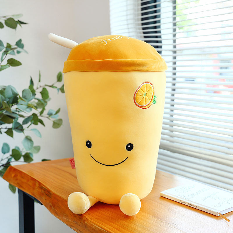 Bubble Milk Boba Tea Fruit Pillow Sooo Cute and Soft