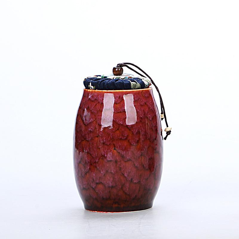 Kiln Fired Ceramic Glazed Tea Storage Pot