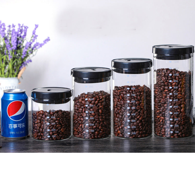 Glass Storage Coffee Tea Airtight Jar