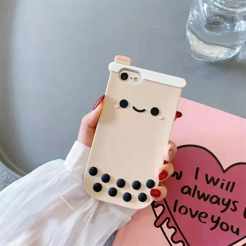 Bubble Milk Tea Boba Silicone Case for iPhone - Cupify