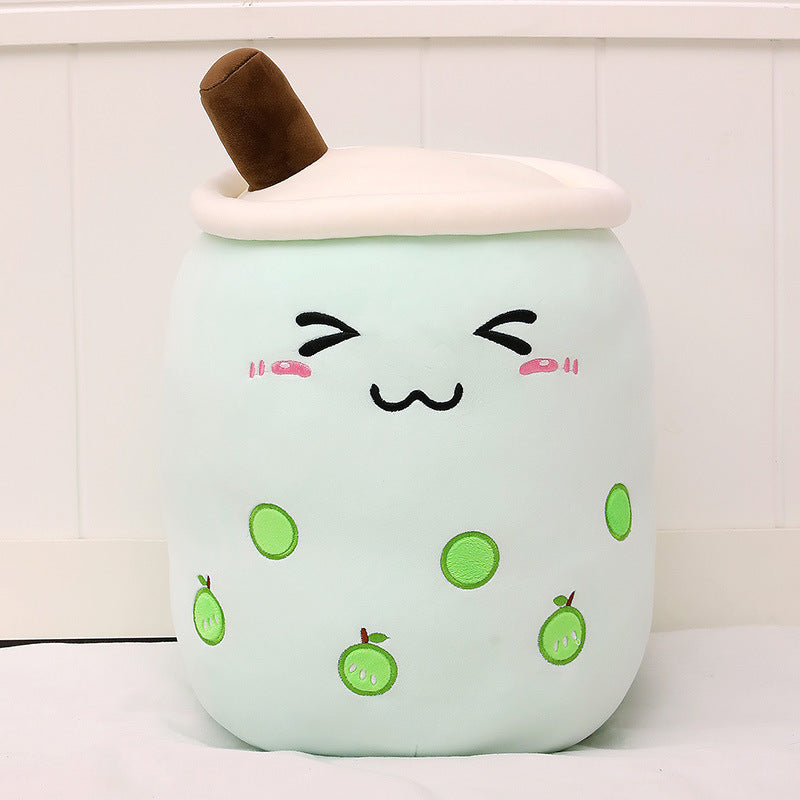 Bubble Milk Boba Tea Fruit Pillow Sooo Cute and Soft - Cupify